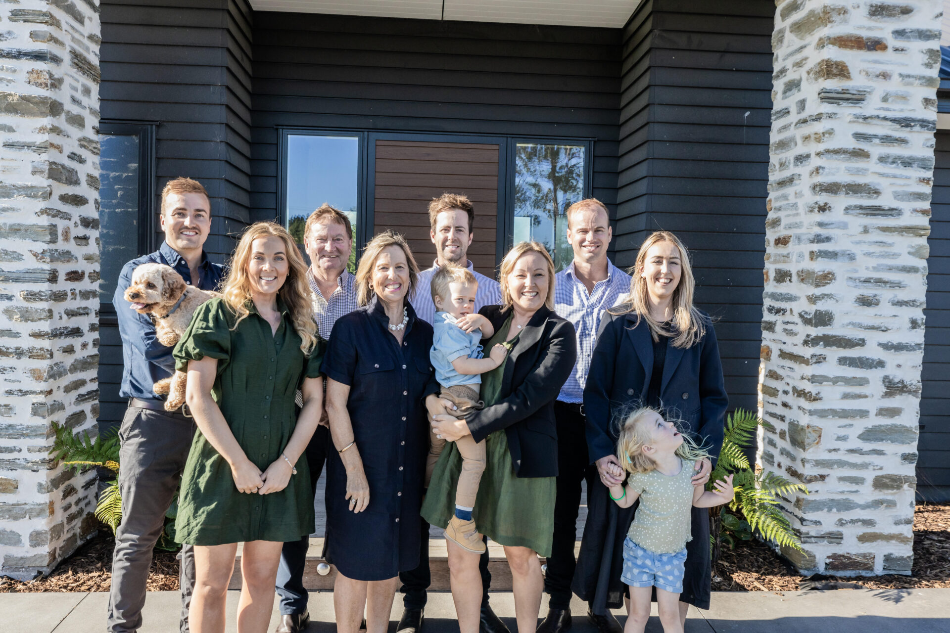 The Sanders family — Jon (and Dixon), Olivia, Graeme, Anne, Simon, Caitlin (and their children), Mike and Siobhan